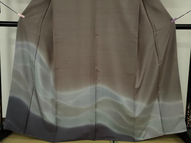 平和屋本店●極上　創業280年 誉田屋源兵衛 石川県指定無形文化財 牛首紬 白山工房　手織り　訪問着　反端付き　逸品　未使用　DZAB7234kh6_3