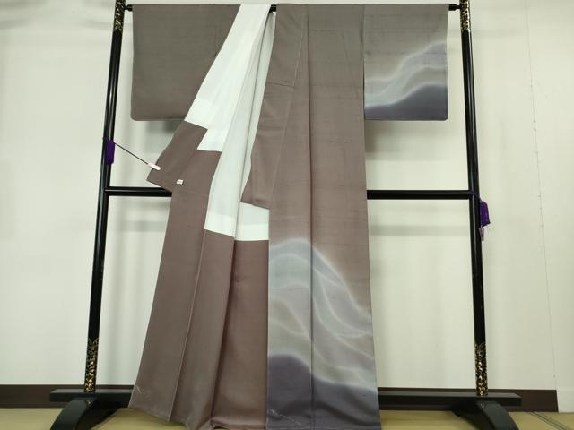 平和屋本店●極上　創業280年 誉田屋源兵衛 石川県指定無形文化財 牛首紬 白山工房　手織り　訪問着　反端付き　逸品　未使用　DZAB7234kh6_1