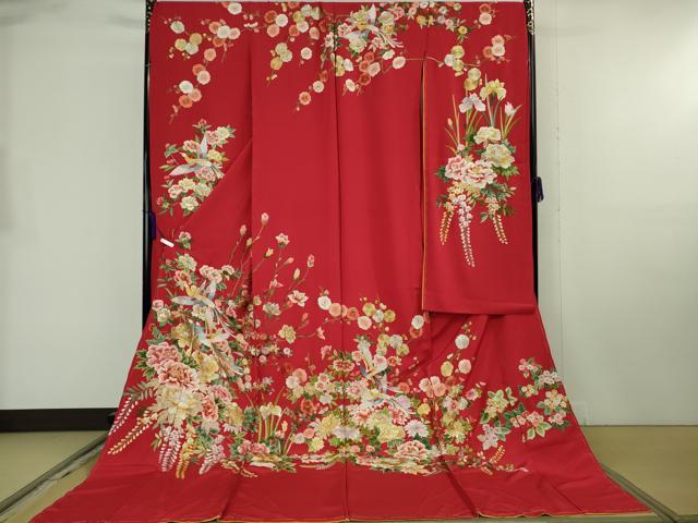 平和屋本店●極上 お引きずり・お引き摺り・引き振袖 和装 結婚式 舞妓 芸妓 衣装 総刺繍 鳳凰吉祥花文 仮絵羽 逸品 未使用 DZAB8192kh6 104,000円