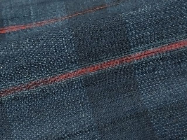 平和屋本店■極上　郡上紬　草木染　霞文　正絹　逸品　KAAA1761kk5_6