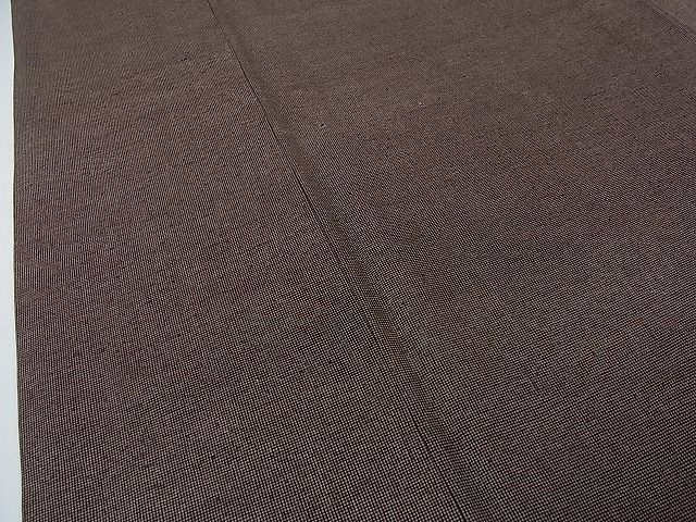 平和屋本店●希少　男性　人間国宝　小宮康孝　江戸小紋　紬地　極小角通し　茶色地　逸品　3kh763