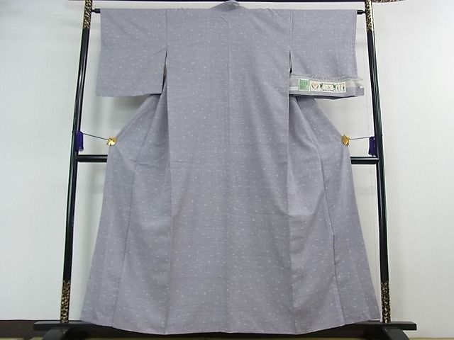 平和屋本店□極上 本場結城紬 重要無形文化財 奥順謹製 丸文 藤