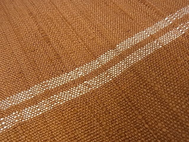 平和屋本店●極上　浦野理一　経節紬　九寸名古屋帯　唐茶色　正絹　逸品　未使用　KAAA0832kk4_5