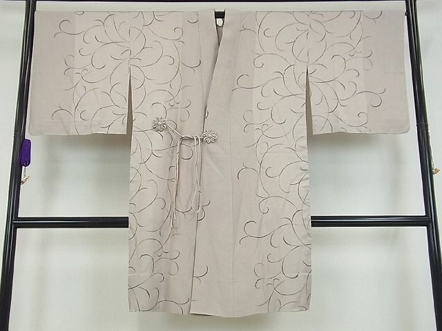 平和屋本店■極上　道中着　単衣　ロング丈　唐草文　金彩　逸品　2s10588 平和屋本店□極上 道中着 単衣 ロング丈 唐草文 金彩 逸品 2s10588