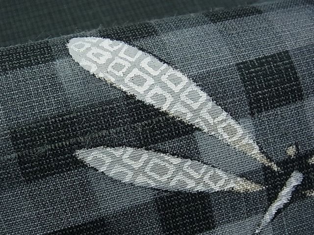 平和屋本店□極上 スリーシーズン 春夏秋 太鼓柄袋帯 とんぼ 紬地