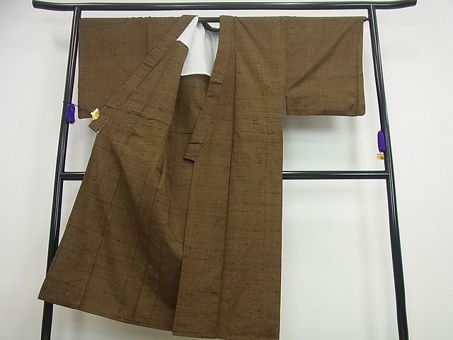 平和屋本店□超希少 男性 伊兵衛織 工芸手織 アンサンブル 単衣 逸品3s3389 