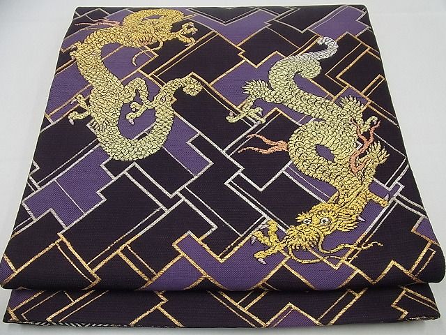 平和屋本店■最高級 龍村平蔵製 本袋帯 瑞龍文 金銀糸 逸品3s3613