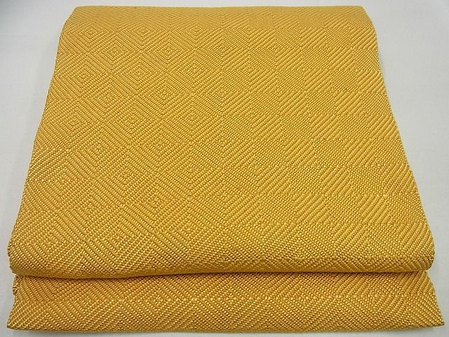 平和屋本店■極上　伊兵衛織　工芸手織　八寸名古屋帯　入子菱　逸品3s4641