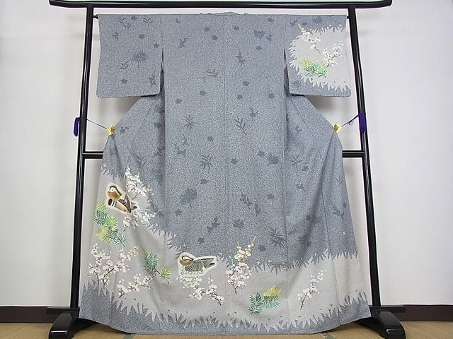 平和屋本店■極上　人間国宝　羽田登喜男　TOKIOetTOKI　訪問着　鴛鴦　ますいわ屋扱い　逸品s5047