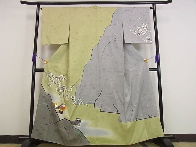 平和屋本店■極上　人間国宝　羽田登喜男　TOKIOetTOKI　訪問着　鴛鴦　金彩　逸品s7272