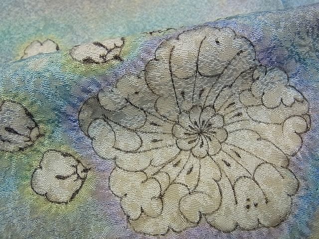 平和屋本店□極上 初代 久保田一竹 幻の辻が花 訪問着 絞り 金