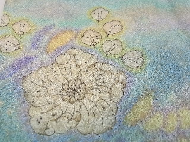 平和屋本店□極上 初代 久保田一竹 幻の辻が花 訪問着 絞り 金