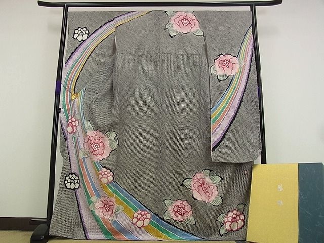 平和屋本店■極上　名門　藤娘きぬたや・総絞り　振袖　箱付き　逸品　未使用s8114