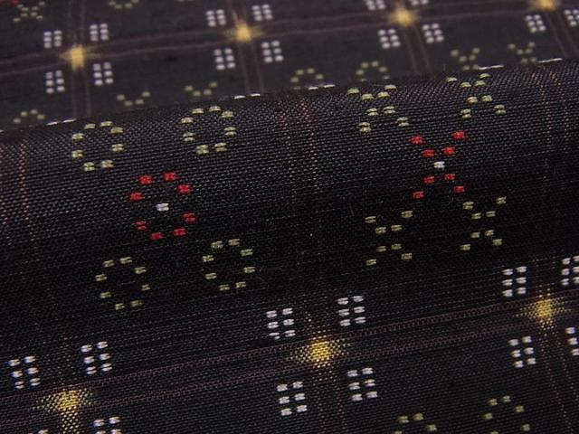 平和屋本店□極上 本場琉球 南風原花織 手織 紬 大城永光作 証紙付き