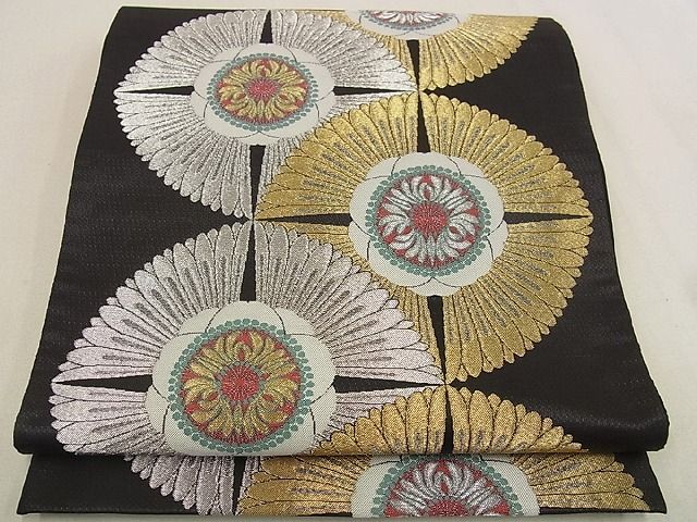 平和屋本店■最高級 人間国宝 北村武資 煌彩錦 六通柄袋帯 花尽くし 金銀糸 逸品2s9742