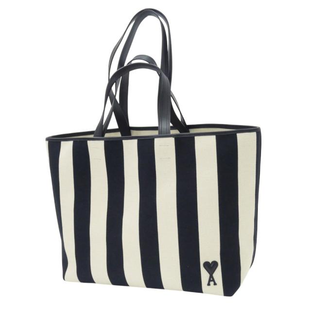 AMI PARIS アミパリス バッグ メンズ レディース ユニセックス トートバッグ ULL733.AW0026 ブラック×クリーム 34,840円