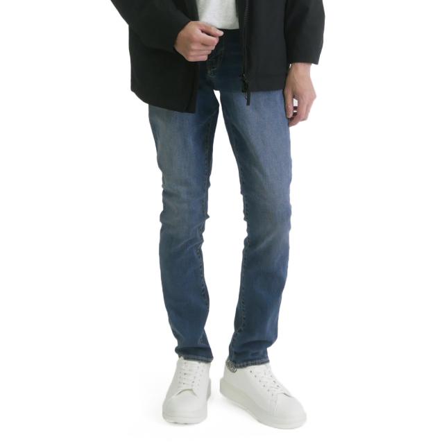 ARMANI EXCHANGE アルマーニ エクスチェンジ A/X メンズ ジーンズ XM000070 AF14266 スキニー デニム パンツ ストレッチ ウォッシュ加工 カジュアル ストリート 美脚 脚長 ブルー 2026秋冬新作