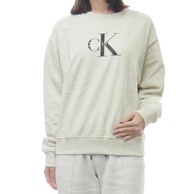 セールAW CALVIN KLEIN JEANS カルバンクラインジーンズ トレーナー レディース トップス 47B234G バニラ