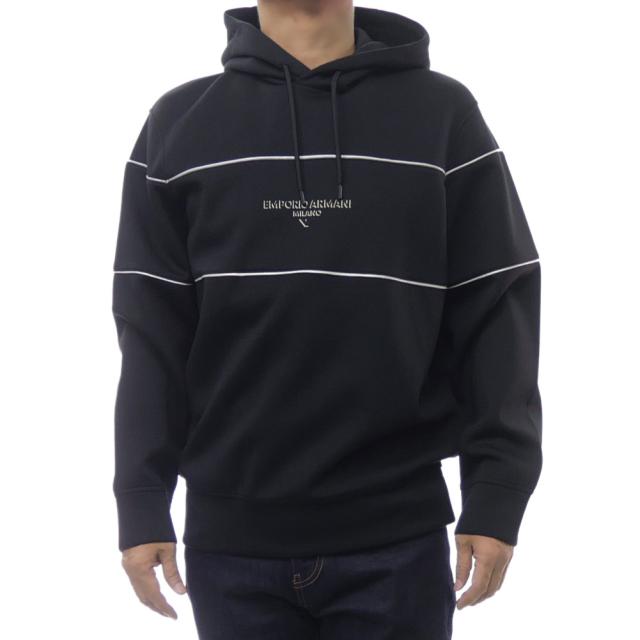 セールAW EMPORIO ARMANI エンポリオアルマーニ パーカー メンズ プルオーバー EM002885 AF17545 ブラック