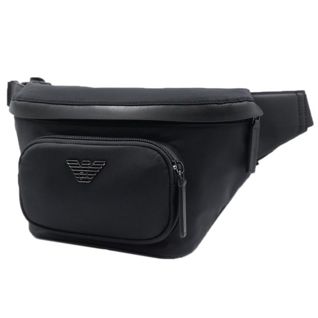 セールAW EMPORIO ARMANI エンポリオアルマーニ メンズボディバッグ EM001805 AF13454 ブラック 定番人気商品
