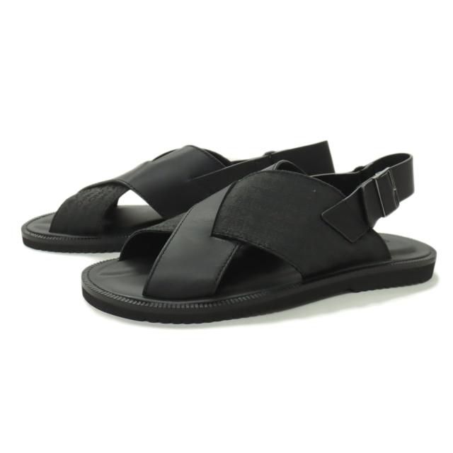 EMPORIO ARMANI エンポリオアルマーニ サンダル メンズ ストラップサンダル EM004323 AF25617 ブラック