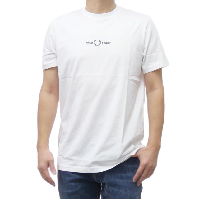 FRED PERRY フレッドペリー Tシャツ メンズ クルーネックTシャツ 半袖 トップス 綿100％ M4580 / EMBROIDERED T-SHIRT ホワイト 定番人気商品 6,263円