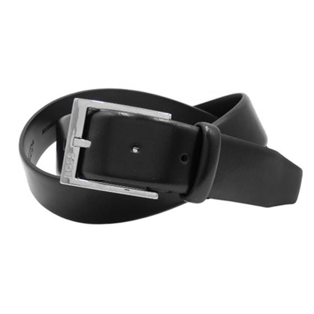 セールAW HUGO BOSS ヒューゴボス ベルト メンズ レザー ベルト 50482241 10193685 / Elloy-PC-An_Sz35 ブラック 定番人気商品