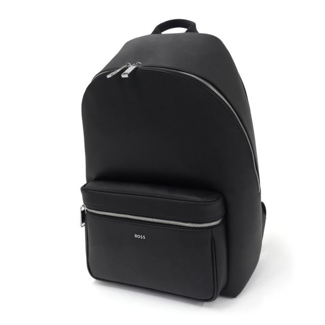 HUGO BOSS ヒューゴボス メンズ バックパック 50567378 10280116 / Northon_Backpack レザー 上質 シンプル 高級 カバン ブラック 2026秋冬新作