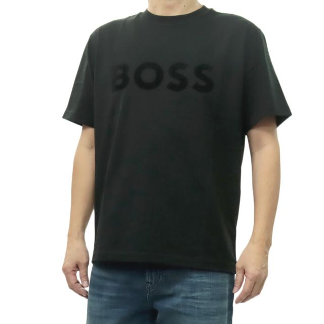 HUGO BOSS ヒューゴボス Tシャツ メンズ クルーネックTシャツ 半袖 トップス 50553636 10273332/TS-Iconic Logo ブラック