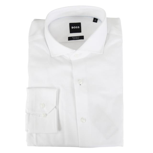 HUGO BOSS ヒューゴボス メンズ ドレスシャツ 長袖 50474279 10242063 / H-JOE-Spread- C1-222 ホワイト