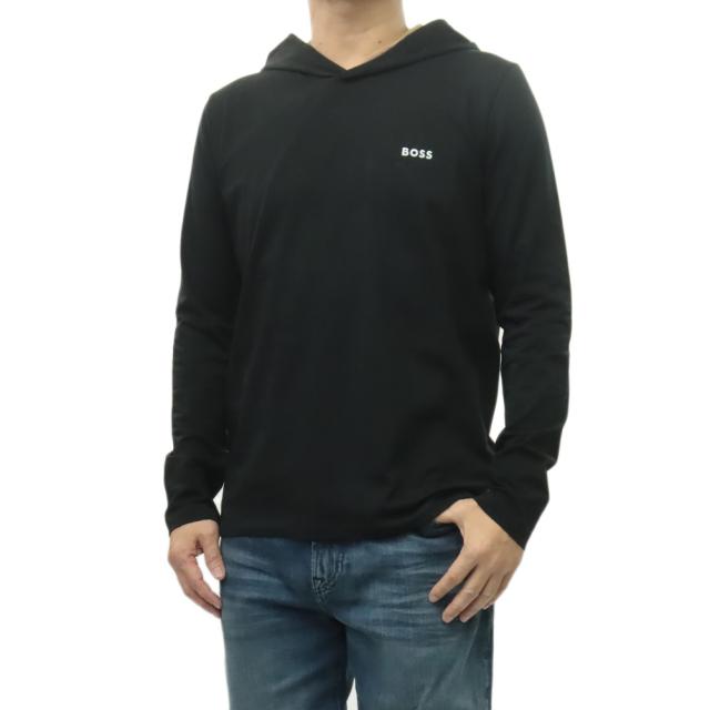 HUGO BOSS ヒューゴボス カットソー メンズ フード付きカットソー 長袖 50515306 10259900/Mix＆Match LS-SHIRT H ブラック