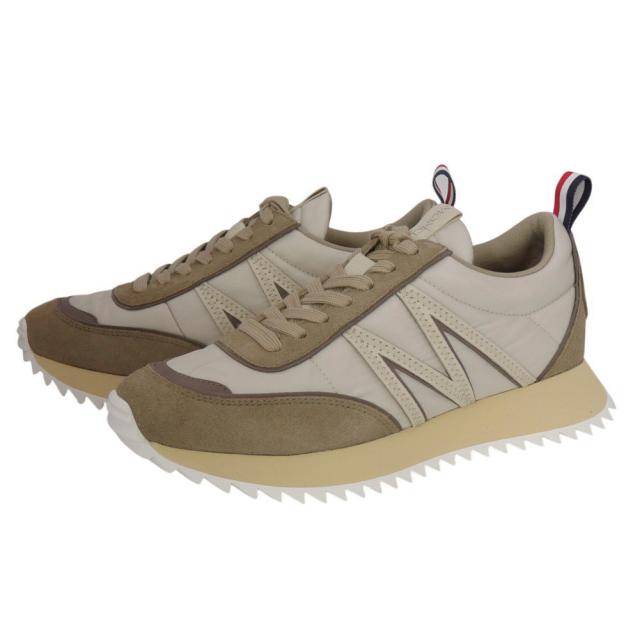 旧モデルセール！ MONCLER モンクレール メンズ スニーカー 靴 シューズ ローカット 4M00210 M4156 / PACEY ベージュ×ライトブラウン