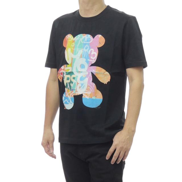 PS PAUL SMITH ポールスミス Tシャツ メンズ クルーネックTシャツ 半袖 トップス 綿100％ M2R 220X VP5789 ブラック