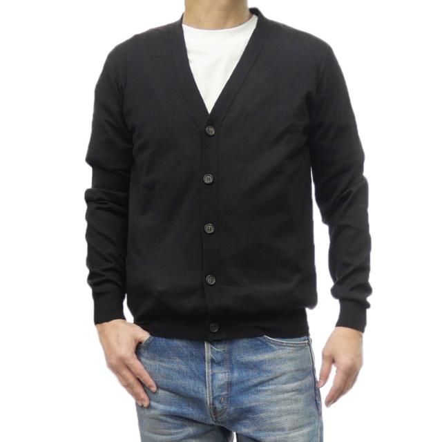 旧モデルセール！ SCAGLIONE スカリオーネ カーディガン メンズ Vネックニットカーディガン ULB074 ブラック 9,936円