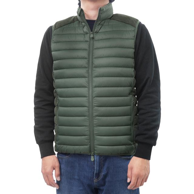 セールAW SAVE THE DUCK セーブザダック メンズ中綿ベスト D82456M GIGA21 / CLEON グリーン 12,122円