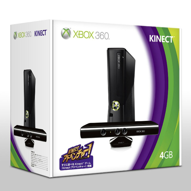【中古即納】[Xbox360] (本体)Xbox360 4GB + Kinect(キネクト)(S4G-00017) 日本マイクロソフト (20101120)