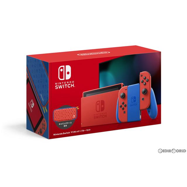 【中古即納】[Switch] (本体)(未使用)Nintendo Switch(ニンテンドースイッチ) マリオレッド×ブルー セット(HAD-S-RAAAF) 任天堂(20210212)