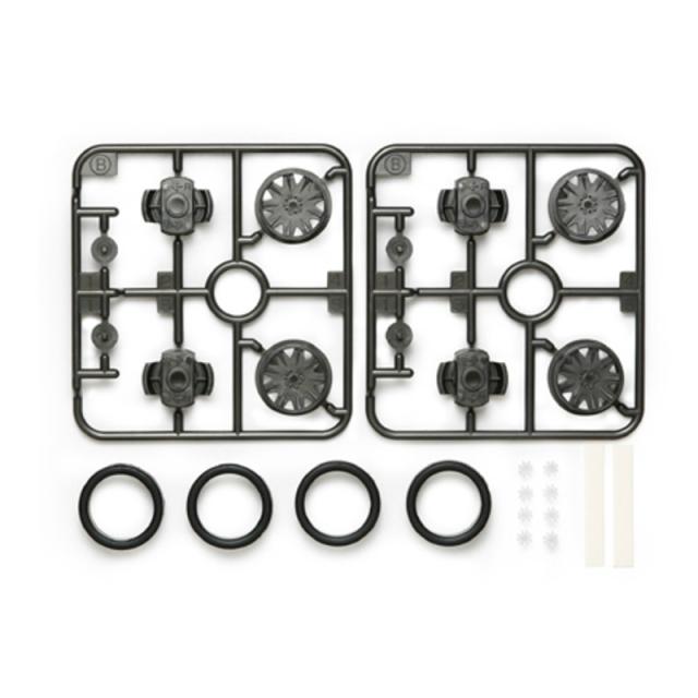 【新品】【お取り寄せ】[M4WD] GP443 ローハイトタイヤ&ワンウェイホイールセット タミヤ(20120317)