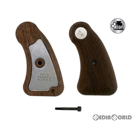 【新品】【お取り寄せ】[MIL] タナカワークス 『+Weight(プラスウェイト) 』グリップシリーズ サービスサイズ・ウォールナット・チェッカーグリップ(コルト ロング D フレーム ラウンドバット用) (20230521) 9,290円