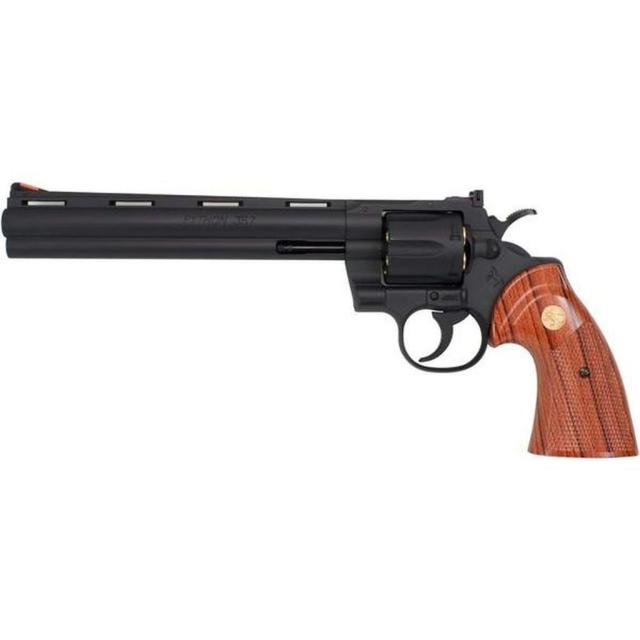 【新品】【お取り寄せ】[MIL] クラウンモデル ガスリボルバー コルトパイソン .357マグナム 8インチ ブラック (18歳以上専用)(20250930)