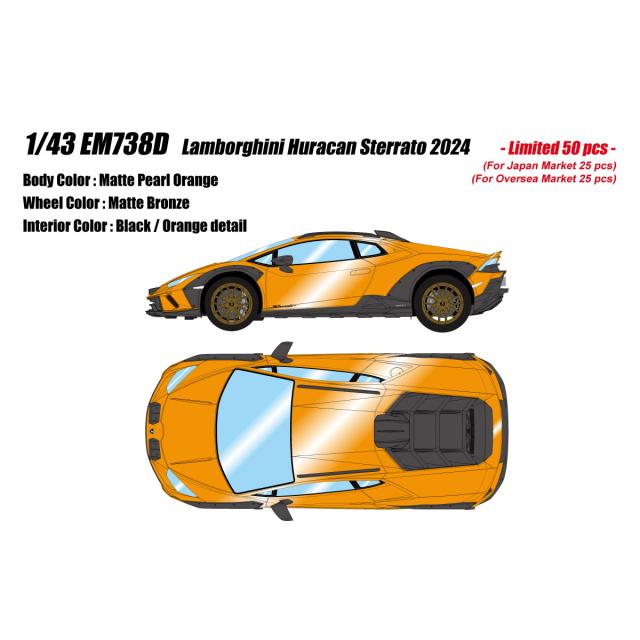 【予約安心出荷】[MDL] 1/43 Lamborghini Huracan Sterrato(ランボルギーニ ウラカン ステラート) 2024 マットパールオレンジ 完成品 ミニカー(EM738D) EIDOLON(アイドロン)(2025年6月)の通販は 25,798円