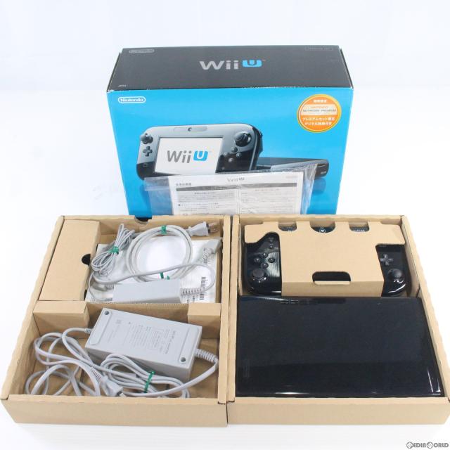 【中古即納】[本体][WiiU]Wii U プレミアムセット 黒 PREMIUM SET kuro(本体メモリー32GB)(WUPS