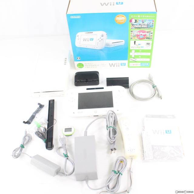 【中古即納】[本体][WiiU]Wii U すぐに遊べるファミリープレミアムセット+Wii Fit U(シロ)(WUPSWAFT