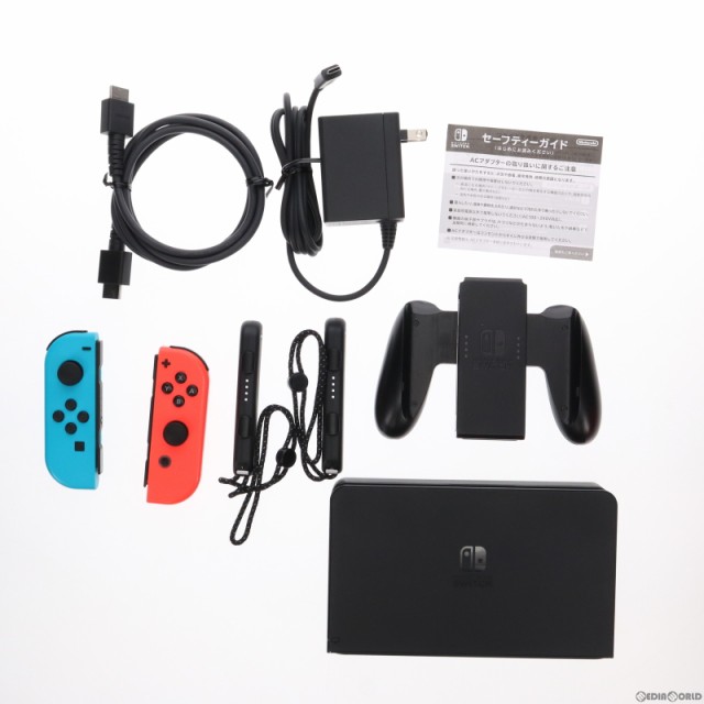 中古即納】[本体][Switch]Nintendo Switch(有機ELモデル) ニンテンドースイッチ Joy-Con(L) ネオン