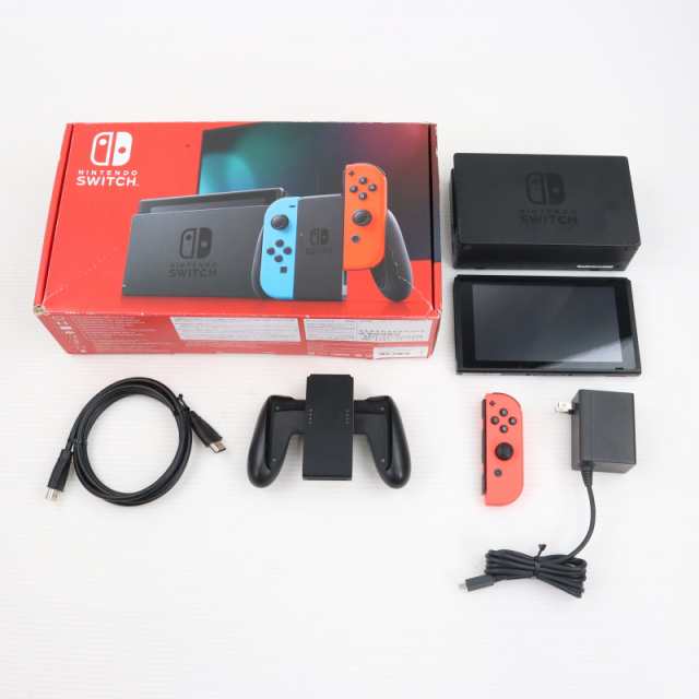 【中古即納】[本体][Switch]Nintendo Switch(ニンテンドースイッチ) Joy-Con(L) ネオンブルー/(R) ネオンレッド(HAD-S-KABAA)(20190830)