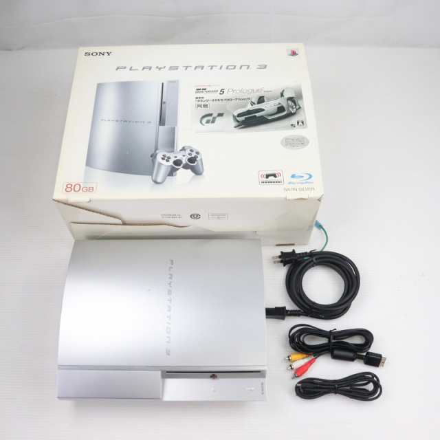 中古即納】[本体][PS3]プレイステーション3 PlayStation3 サテン・シルバー HDD80GB(CECHL00SS)(20081030)  PlayStation3本体