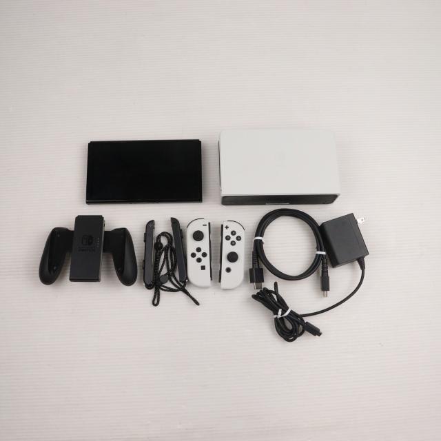 Nintendo Switch - 有機ELモデルSwitch 付属JoyConホワイト ストラップ、グリップセット Nintendo Switch 「Nintendo Switch有機ELモデルJoy-Con(L)/(R
