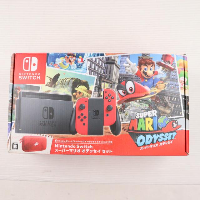 SUPER - (本体)(保護フィルム無し)Nintendo Switch(ニンテンドースイッチ) スーパーマリオ オデッセイセット(HAC-S-KADEE) 任天堂 中古即納】[Switch] (本体)(保護フィルム無し) Nintendo Switch