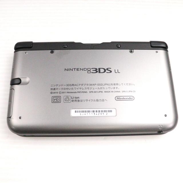 中古即納】[3DS] (本体) ニンテンドー3DS LL シルバー×ブラック