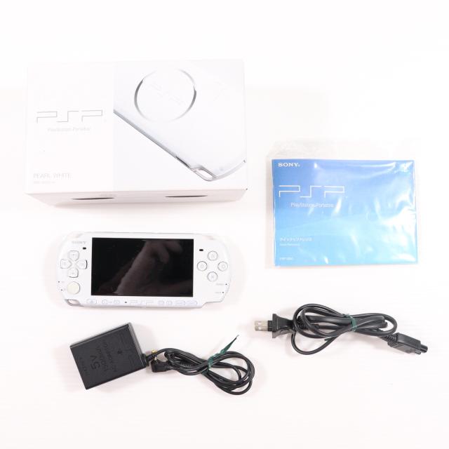 SONY　PSP-3000　パール・ホワイト　完動品　メモステ1GB付属　クリックポスト可(G)　同梱順位B SONY PSP ホワイト 本体 完動品! PSP パールホワイト 本体 Sony PSP-3000